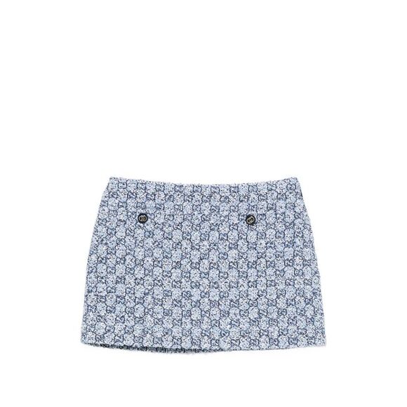 Gucci Women Gg Tweed Mini Skirt